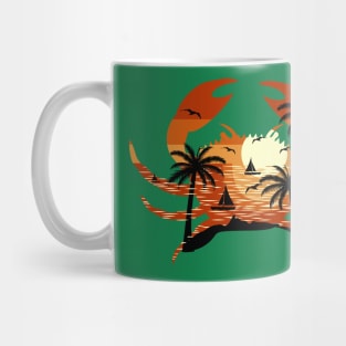 crab beach sunset Mug